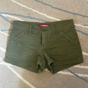 Army green shorts